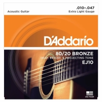 DAddario EJ10 80/20 Bronze Akustik Gitar Teli (010-047)